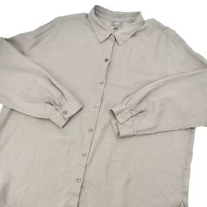 J.Jill 100% Linen Long‎ Sleeve Blouse Size XL